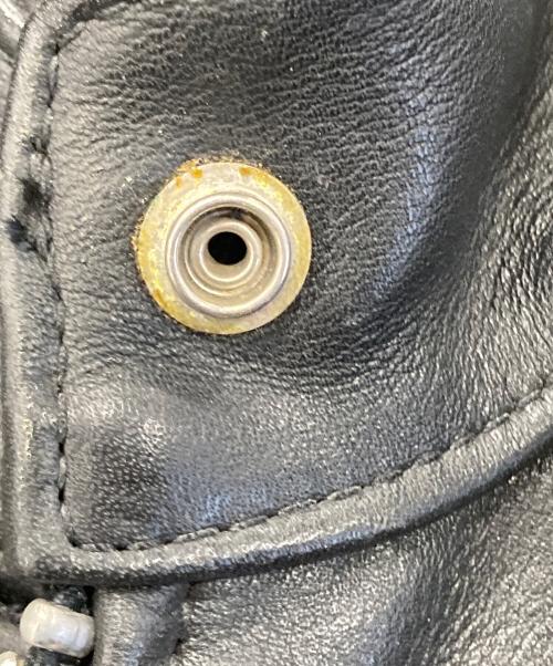 VANSON（バンソン）VANSON (バンソン) TC ロゴワッペン シングルライダースジャケット ブラック サイズ:34の古着・服飾アイテム