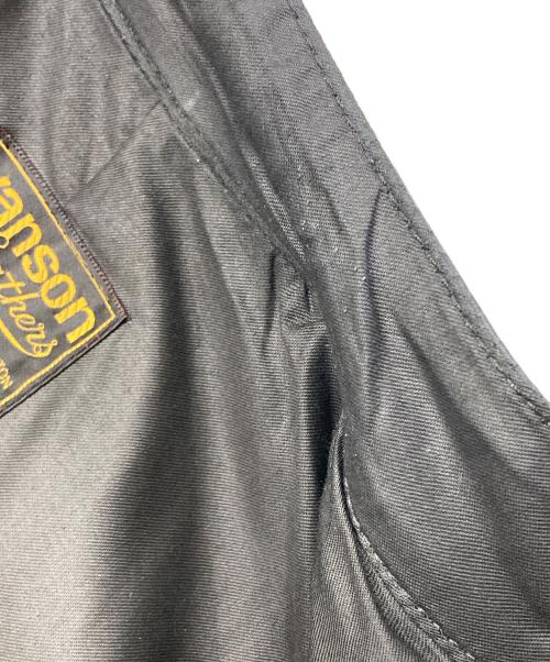 VANSON（バンソン）VANSON (バンソン) TC ロゴワッペン シングルライダースジャケット ブラック サイズ:34の古着・服飾アイテム