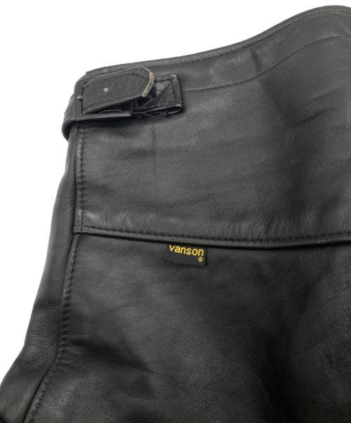 VANSON（バンソン）VANSON (バンソン) LEATHER PANTS ブラック サイズ:30の古着・服飾アイテム
