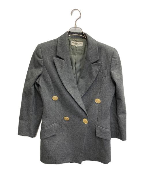 Christian Dior coordonnes（クリスチャン ディオール コルドネ）Christian Dior coordonnes (クリスチャン ディオール コルドネ) CDロゴダブルジャケット グレー サイズ:42の古着・服飾アイテム