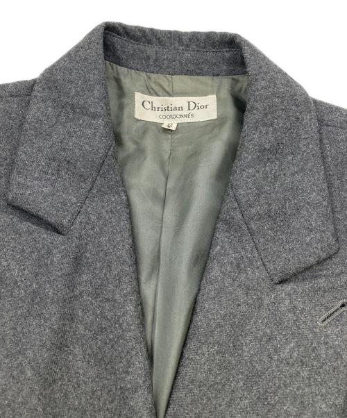 Christian Dior coordonnes（クリスチャン ディオール コルドネ）Christian Dior coordonnes (クリスチャン ディオール コルドネ) CDロゴダブルジャケット グレー サイズ:42の古着・服飾アイテム