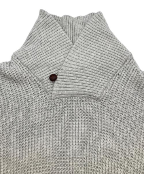 CHAPS RALPH LAUREN（チャップス ラルフローレン）CHAPS RALPH LAUREN (チャップス ラルフローレン) ショールカラーエルボーパッチニット ホワイト サイズ:XLの古着・服飾アイテム