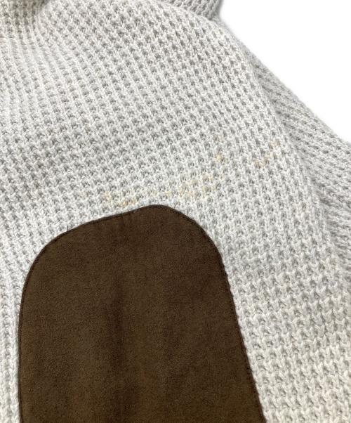 CHAPS RALPH LAUREN（チャップス ラルフローレン）CHAPS RALPH LAUREN (チャップス ラルフローレン) ショールカラーエルボーパッチニット ホワイト サイズ:XLの古着・服飾アイテム