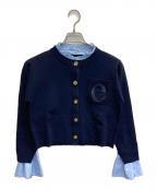 eimy istoireエイミーイストワール）の古着「Attached collar カーディガン」｜ネイビー