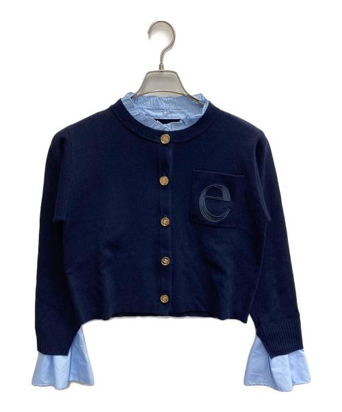 eimy istoire（エイミーイストワール）eimy istoire (エイミーイストワール) Attached collar カーディガン ネイビー サイズ:FREEの古着・服飾アイテム