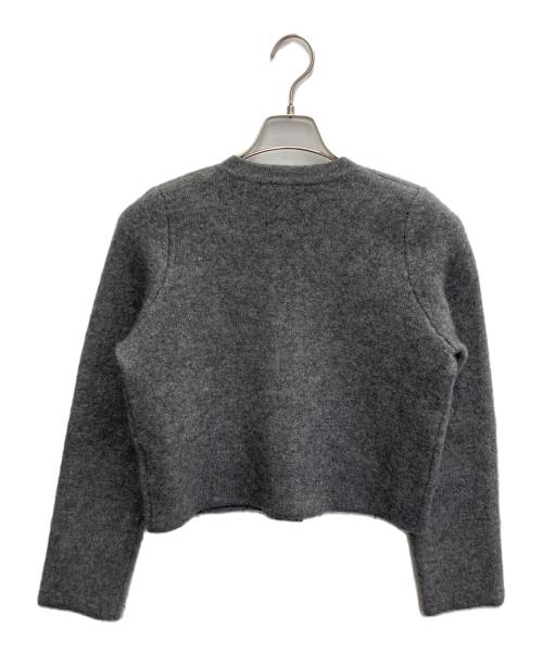 anuans（アニュアンス）anuans (アニュアンス) カシミヤブレンドノーカラーニットジャケット グレー サイズ:FREEの古着・服飾アイテム