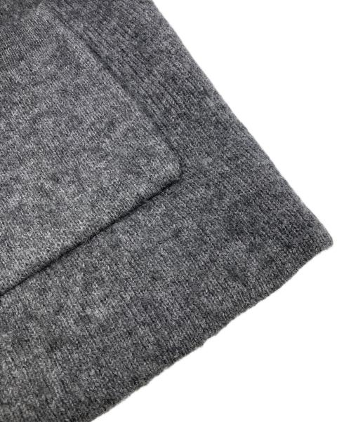 anuans（アニュアンス）anuans (アニュアンス) カシミヤブレンドノーカラーニットジャケット グレー サイズ:FREEの古着・服飾アイテム