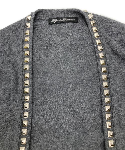 Hysteric Glamour（ヒステリックグラマー）Hysteric Glamour (ヒステリックグラマー) スタッズカーディガン グレー サイズ:FREEの古着・服飾アイテム
