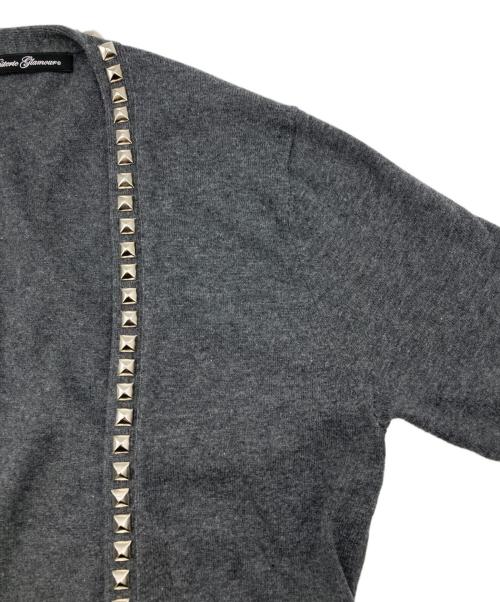 Hysteric Glamour（ヒステリックグラマー）Hysteric Glamour (ヒステリックグラマー) スタッズカーディガン グレー サイズ:FREEの古着・服飾アイテム