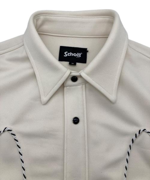 Schott（ショット）Schott (ショット) JERSEY WESTERN SHIRT ホワイト サイズ:Mの古着・服飾アイテム
