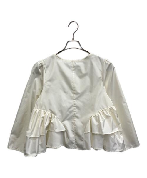 NOLLEY'S sophi（ノーリーズソフィー）NOLLEY'S sophi (ノーリーズソフィー) ウォッシャブルマイクロタフタティアードブラウス アイボリー サイズ:SIZE38の古着・服飾アイテム