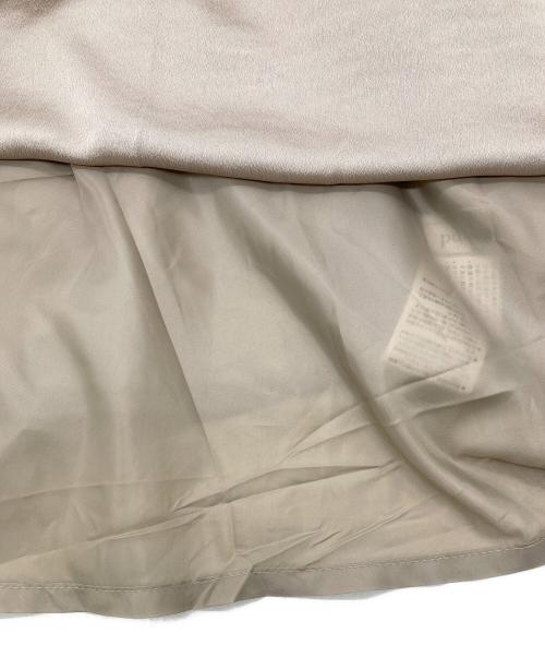 polaura（ポロ―ラ）polaura (ポロ―ラ) アメスリヴィンテージサテンフレアドレス ベージュ サイズ:S 未使用品の古着・服飾アイテム