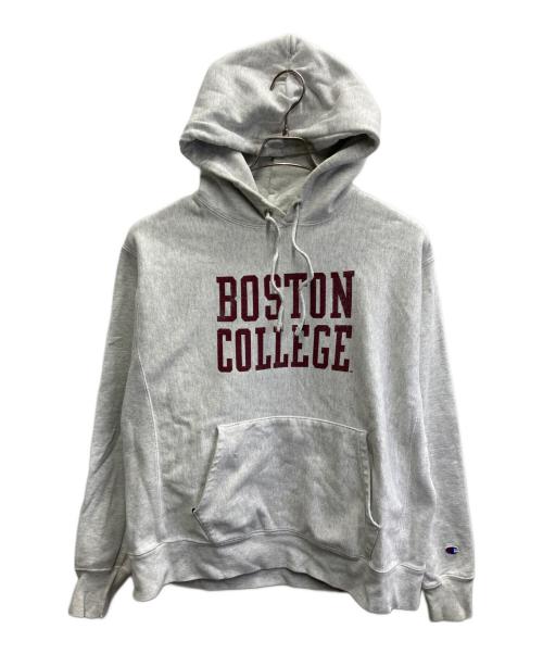Champion REVERSE WEAVE（チャンピオン リバース ウィーブ）Champion REVERSE WEAVE (チャンピオン リバース ウィーブ) カレッジロゴ フーディー グレー サイズ:Lの古着・服飾アイテム