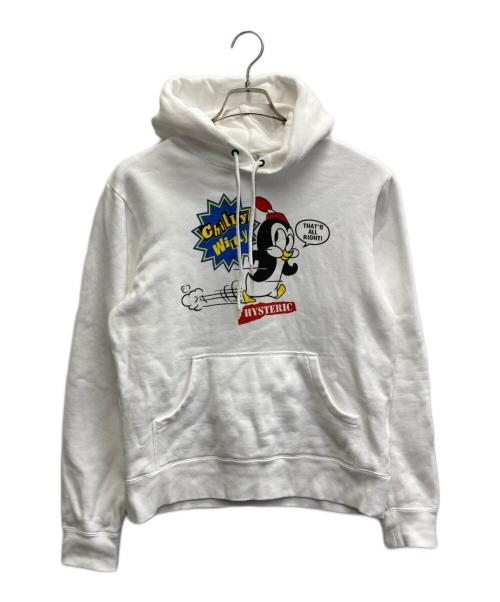 Hysteric Glamour（ヒステリックグラマー）Hysteric Glamour (ヒステリックグラマー) ”chilly willy” プリントパーカー ホワイト サイズ:Mの古着・服飾アイテム