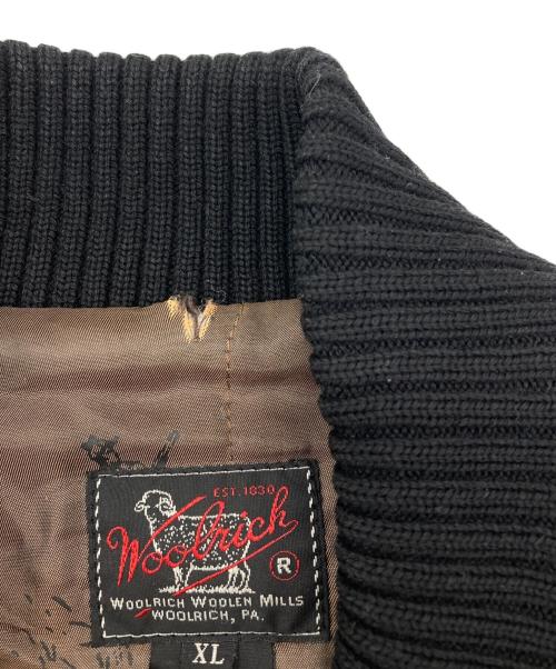 WOOLRICH WOOLEN MILLS（ウールリッチウーレンミルズ）WOOLRICH WOOLEN MILLS (ウールリッチウーレンミルズ) レザーパッチ シャドウチェック ボンバージャケット レッド サイズ:XLの古着・服飾アイテム