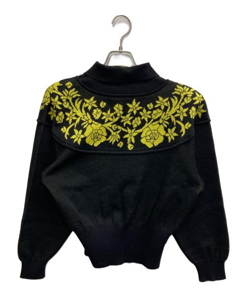 Yves Saint Laurent（イヴサンローラン）Yves Saint Laurent (イヴサンローラン) ニットポロシャツ ブラック サイズ:Mの古着・服飾アイテム