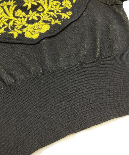 Yves Saint Laurent（イヴサンローラン）Yves Saint Laurent (イヴサンローラン) ニットポロシャツ ブラック サイズ:Mの古着・服飾アイテム