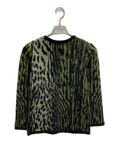 Yves Saint Laurent（イヴサンローラン）Yves Saint Laurent (イヴサンローラン) 総柄ニット オリーブ サイズ:Mの古着・服飾アイテム