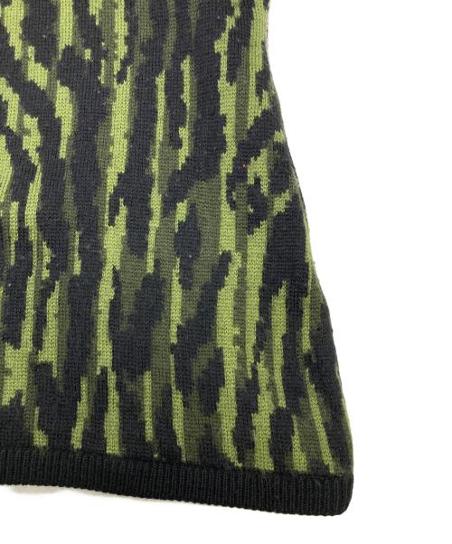 Yves Saint Laurent（イヴサンローラン）Yves Saint Laurent (イヴサンローラン) 総柄ニット オリーブ サイズ:Mの古着・服飾アイテム