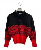 Yves Saint Laurentイヴサンローラン）の古着「ニットポロシャツ」｜レッド