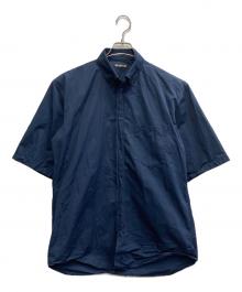 BALENCIAGA（バレンシアガ）の古着「コットン ロゴ オーバーサイズ シャツ」｜ネイビー