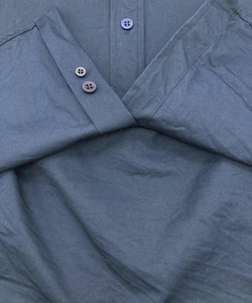 BALENCIAGA（バレンシアガ）BALENCIAGA (バレンシアガ) コットン ロゴ オーバーサイズ シャツ ネイビー サイズ:37の古着・服飾アイテム