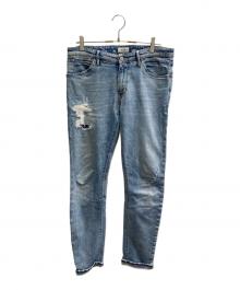 PT05（ピーティーゼロチンクエ）の古着「SWING ダメージペンキ加工スリムデニムジーンズ」｜インディゴ