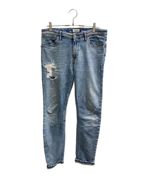 PT05（ピーティーゼロチンクエ）PT05 (ピーティーゼロチンクエ) SWING ダメージペンキ加工スリムデニムジーンズ インディゴ サイズ:34の古着・服飾アイテム