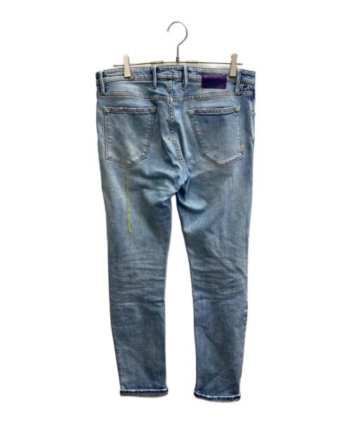 PT05（ピーティーゼロチンクエ）PT05 (ピーティーゼロチンクエ) SWING ダメージペンキ加工スリムデニムジーンズ インディゴ サイズ:34の古着・服飾アイテム
