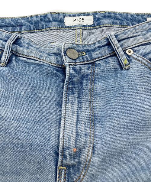 PT05（ピーティーゼロチンクエ）PT05 (ピーティーゼロチンクエ) SWING ダメージペンキ加工スリムデニムジーンズ インディゴ サイズ:34の古着・服飾アイテム
