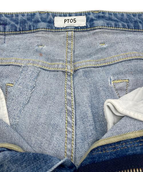 PT05（ピーティーゼロチンクエ）PT05 (ピーティーゼロチンクエ) SWING ダメージペンキ加工スリムデニムジーンズ インディゴ サイズ:34の古着・服飾アイテム