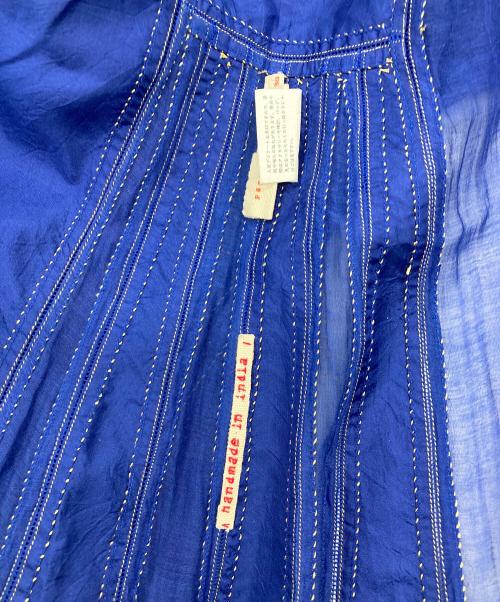 Pero（ペロ）Pero (ペロ) インドシルクコットンブレンドワンピース ネイビー サイズ:38の古着・服飾アイテム