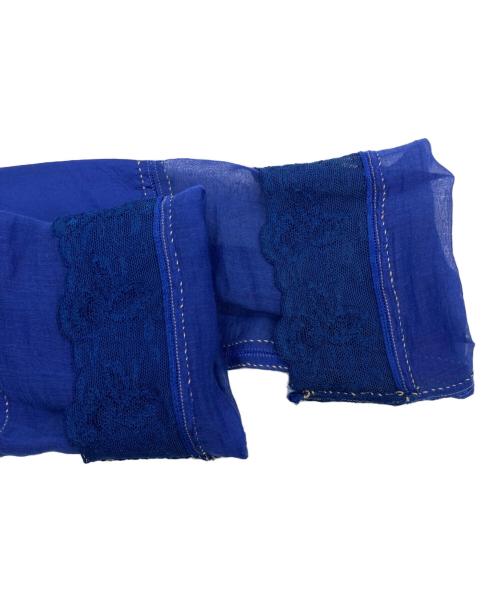 Pero（ペロ）Pero (ペロ) インドシルクコットンブレンドワンピース ネイビー サイズ:38の古着・服飾アイテム