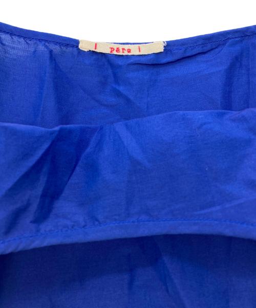Pero（ペロ）Pero (ペロ) インドシルクコットンブレンドワンピース ネイビー サイズ:38の古着・服飾アイテム
