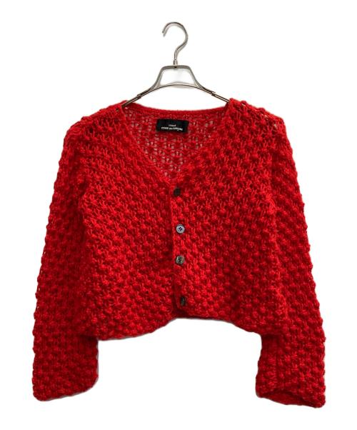 tricot COMME des GARCONS（トリココムデギャルソン）tricot COMME des GARCONS (トリココムデギャルソン) 90’編み込みカーディガン レッド サイズ:表記無しの古着・服飾アイテム
