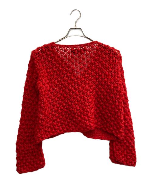 tricot COMME des GARCONS（トリココムデギャルソン）tricot COMME des GARCONS (トリココムデギャルソン) 90’編み込みカーディガン レッド サイズ:表記無しの古着・服飾アイテム