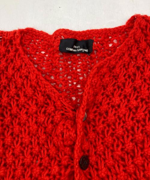 tricot COMME des GARCONS（トリココムデギャルソン）tricot COMME des GARCONS (トリココムデギャルソン) 90’編み込みカーディガン レッド サイズ:表記無しの古着・服飾アイテム