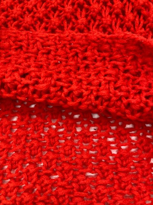 tricot COMME des GARCONS（トリココムデギャルソン）tricot COMME des GARCONS (トリココムデギャルソン) 90’編み込みカーディガン レッド サイズ:表記無しの古着・服飾アイテム