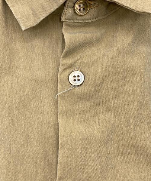 confect（コンフェクト）CONFECT (コンフェクト) nest Robe (ネストローブ) ボイルギャバカフスレスシャツ ブラウン サイズ:Lの古着・服飾アイテム