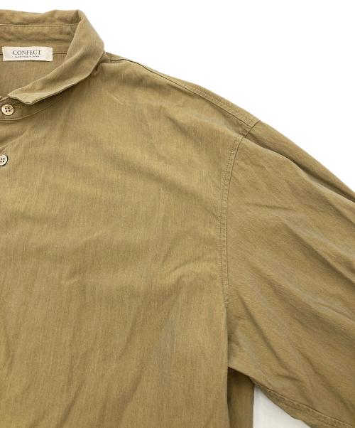 confect（コンフェクト）CONFECT (コンフェクト) nest Robe (ネストローブ) ボイルギャバカフスレスシャツ ブラウン サイズ:Lの古着・服飾アイテム
