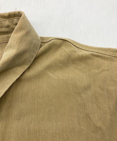 confect（コンフェクト）CONFECT (コンフェクト) nest Robe (ネストローブ) ボイルギャバカフスレスシャツ ブラウン サイズ:Lの古着・服飾アイテム