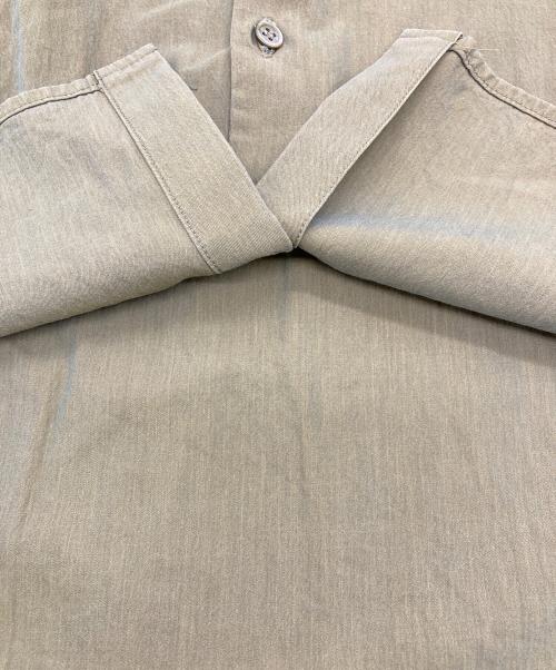 confect（コンフェクト）CONFECT (コンフェクト) nest Robe (ネストローブ) ボイルギャバカフスレスシャツ ブラウン サイズ:Lの古着・服飾アイテム