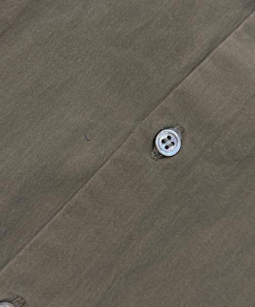 confect（コンフェクト）CONFECT (コンフェクト) nest Robe (ネストローブ) ボイルギャバカフスレスシャツ ブラウン サイズ:Lの古着・服飾アイテム