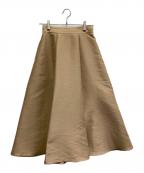 CLANEクラネ）の古着「VOLUME FLARE SKIRT」｜ベージュ