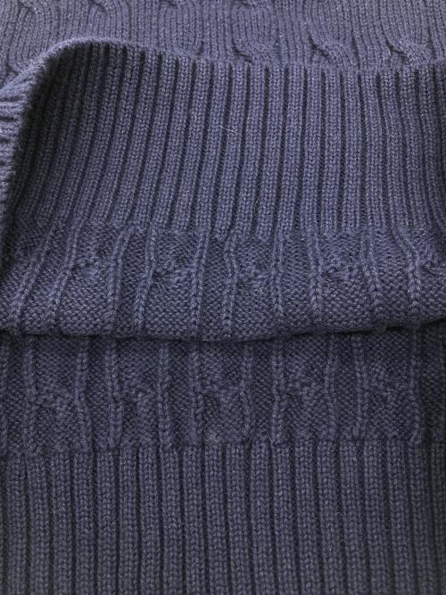 POLO RALPH LAUREN（ポロ・ラルフローレン）POLO RALPH LAUREN (ポロ・ラルフローレン) ケーブルニット コットン セーター ベスト ネイビー サイズ:L 14-16の古着・服飾アイテム