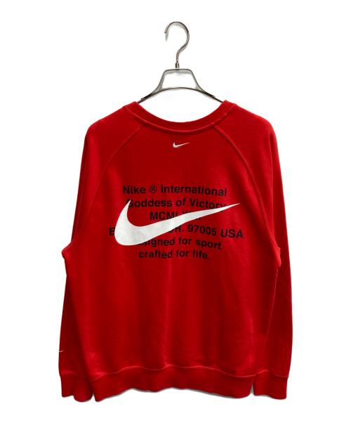 NIKE（ナイキ）NIKE (ナイキ) SWOOSH CRW レッド サイズ:XLの古着・服飾アイテム
