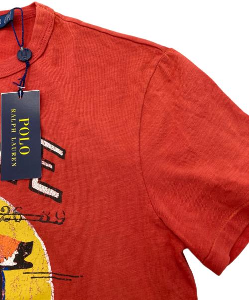 POLO RALPH LAUREN（ポロ・ラルフローレン）POLO RALPH LAUREN (ポロ・ラルフローレン) プリントTシャツ レッド サイズ:S 未使用品の古着・服飾アイテム