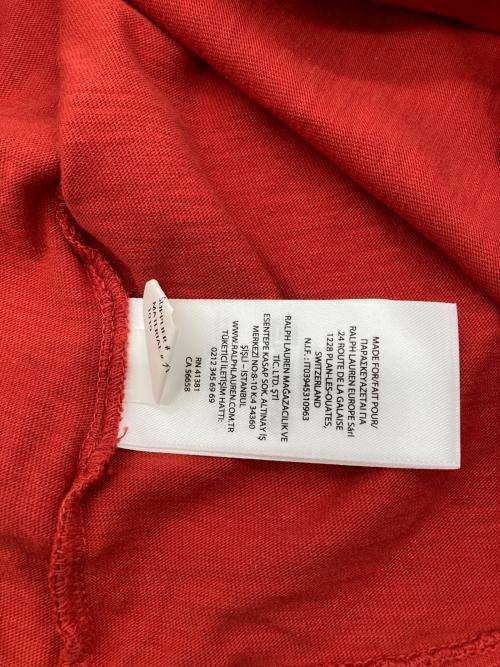 POLO RALPH LAUREN（ポロ・ラルフローレン）POLO RALPH LAUREN (ポロ・ラルフローレン) プリントTシャツ レッド サイズ:S 未使用品の古着・服飾アイテム