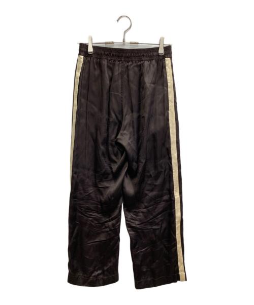 CELINE（セリーヌ）CELINE (セリーヌ) サイドラインサテントラックアスレチックロングパンツ ブラウン サイズ:34の古着・服飾アイテム