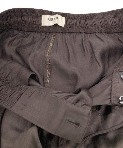 CELINE（セリーヌ）CELINE (セリーヌ) サイドラインサテントラックアスレチックロングパンツ ブラウン サイズ:34の古着・服飾アイテム